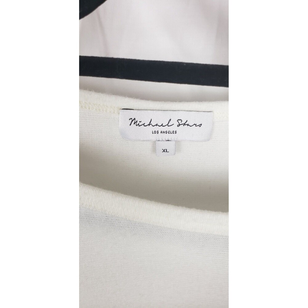 Michael Stars Blouse Ivory White Dolman Sleeves Sweater Top XL Casual Cozy - Picture 3 of 6